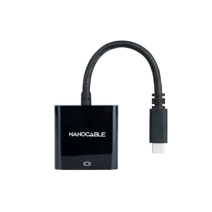 Nanocable 10.16.4101-BK Conversor USB-C Macho a VGA Hembra, USB 3.1, 10cm, Negro, 1920x1200@60Hz para MacBook Pro, Chromebook 2 Nanocable 10.16.4101-BK Conversor USB-C Macho a VGA Hembra, USB 3.1, 10cm, Negro, 1920x1200@60Hz para MacBook Pro, Chromebook 2