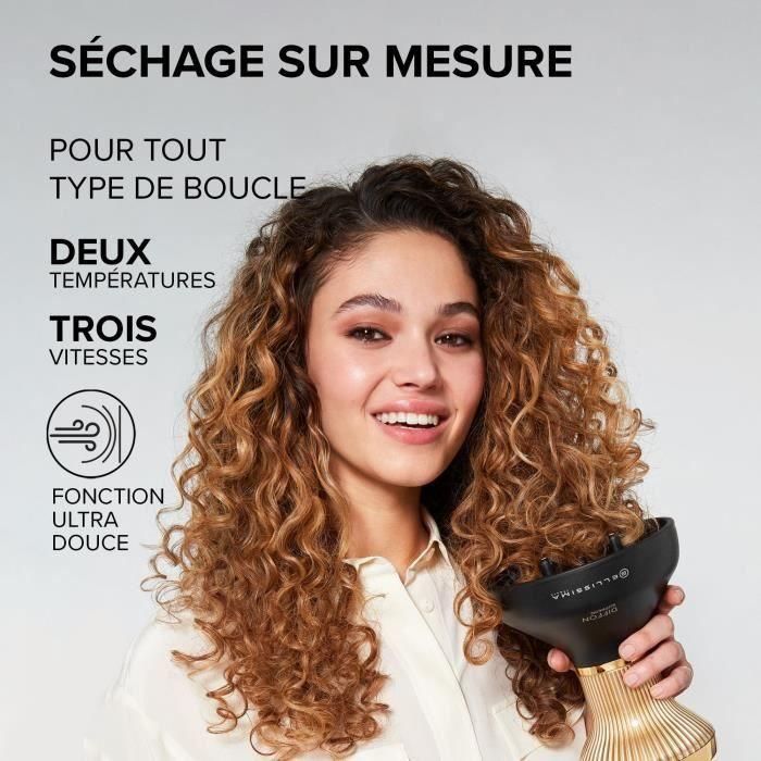 Difusor de aire caliente cerámico XL - Bellissima - Diffon Supreme aceite de argán para cabello rizado - 2 velocidades 3 temperaturas 1 Difusor de aire caliente cerámico XL - Bellissima - Diffon Supreme aceite de argán para cabello rizado - 2 velocidades 3 temperaturas 1