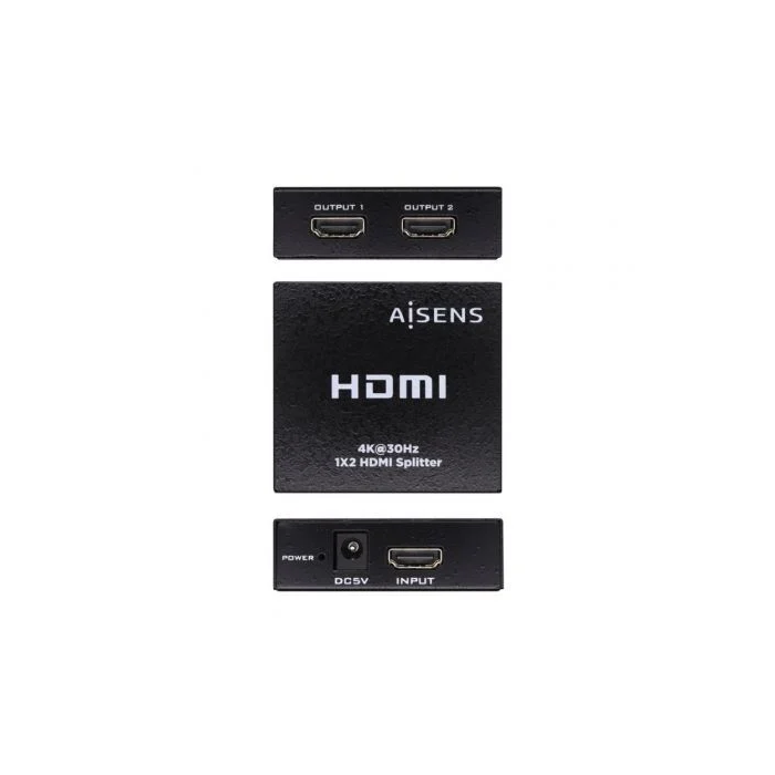 Aisens Duplicador HDMI 1x2 4K@30Hz con Alimentación Negro 1