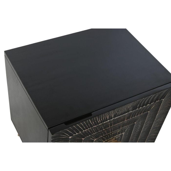 Mesita De Noche Colonial DKD Home Decor Negro Dorado 40 x 50 x 50 cm 5 Mesita De Noche Colonial DKD Home Decor Negro Dorado 40 x 50 x 50 cm 5