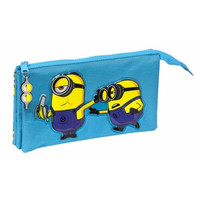 Safta Portatodo Triple Minions "Minionstatic" Azul 22x12x3cm Poliester 300D REACH 0 Safta Portatodo Triple Minions "Minionstatic" Azul 22x12x3cm Poliester 300D REACH 0