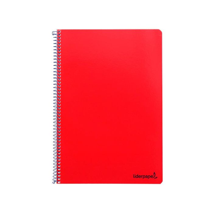 Cuaderno Espiral Liderpapel Folio Smart Tapa Blanda 80H 60 gr Cuadro 4 mm Con Margen Color Rojo 10 unidades 3