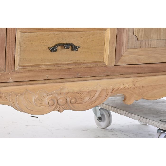 DKD Home Decor Vitrina Romántica de Abeto y MDF Natural con 4 Cajones, 2 Puertas y 3 Estantes 124,5x39x201,8 cm 7 DKD Home Decor Vitrina Romántica de Abeto y MDF Natural con 4 Cajones, 2 Puertas y 3 Estantes 124,5x39x201,8 cm 7