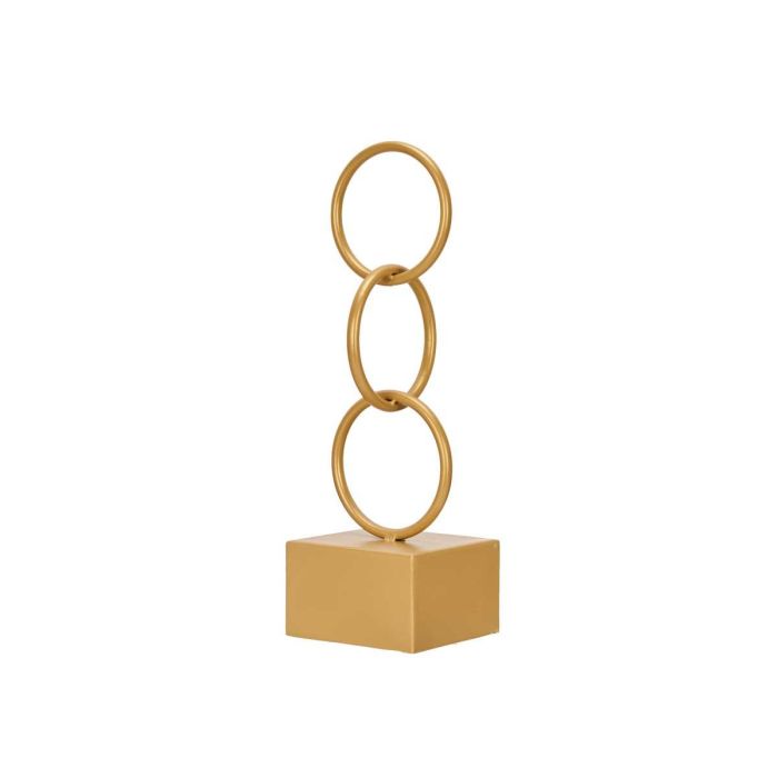 Figura Aros Oro Pequeño Giftdecor 12.5x40.5x12.5 cm - Metal (10 Unidades) 1