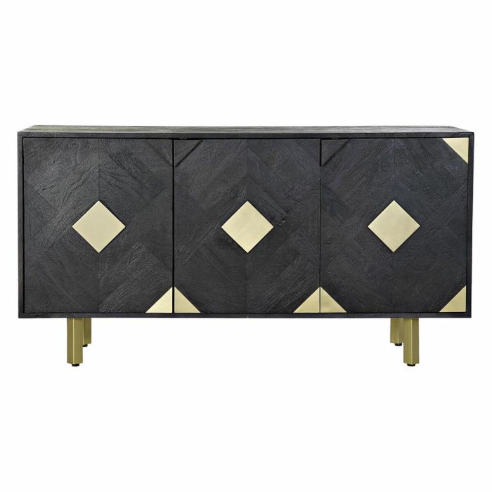 Buffet Moderno DKD Home Decor Negro Dorado 42 x 77 x 145 cm