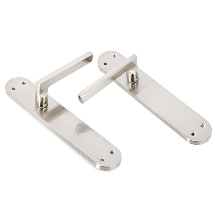 HERRAJES ALK Manilla Rental R de Aluminio Níquel Satinado 241x45 mm 1 HERRAJES ALK Manilla Rental R de Aluminio Níquel Satinado 241x45 mm 1