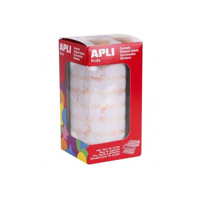 Gomets Apli Rollo 59H Circulo Ø 10,5 Mm Blanco 5.192 Uds. (11903)