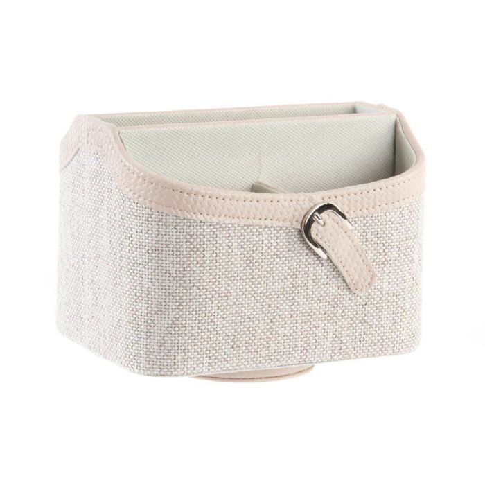 DKD Home Decor Portamandos Giratorio Romántico Lila de PU, Organizador para Mandos a Distancia y Control Remoto, 16x14x19 cm