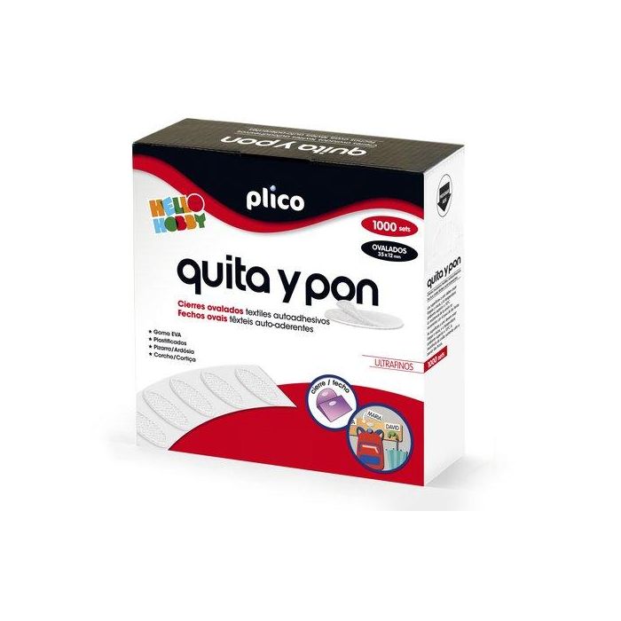 Velcro Adhesivo Plico Quita Y Pon Ovalado 1000 Unidades