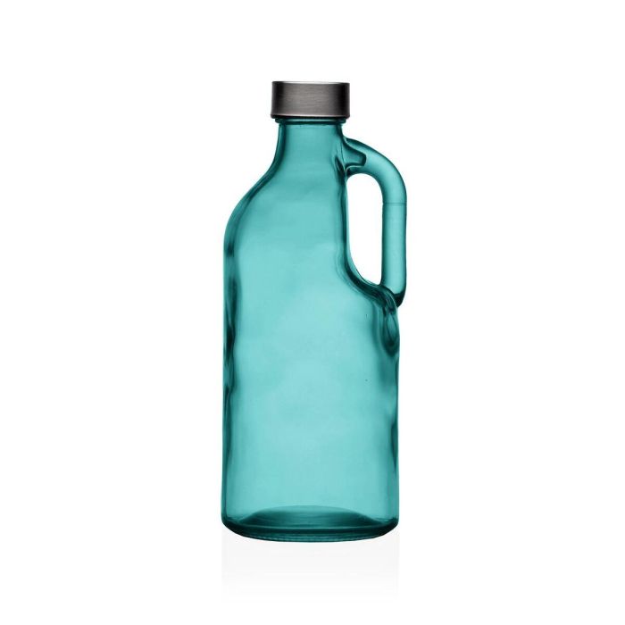 Botella de Agua Versa Azul Vidrio Aluminio