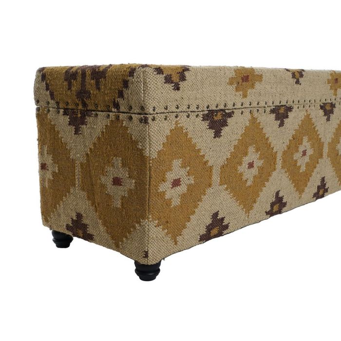 Arcón Home ESPRIT Beige Mostaza Algodón 120 x 40 x 45 cm 4