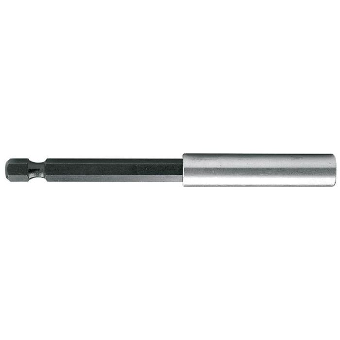 DUVER Portapuntas Magnético para Puntas 1/4 de 100mm, Inserción 1/4, Acero Inoxidable, Sin Anillo de Retención