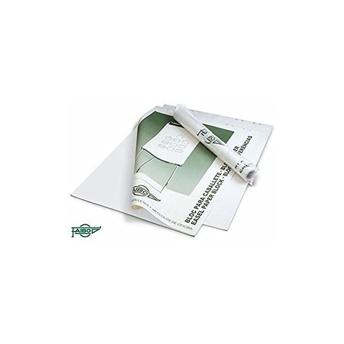 Faibo Bloc De 25 Hojas Papel Liso Para Pizarras Caballete 65x90 cm En Bolsa Individual Faibo Bloc De 25 Hojas Papel Liso Para Pizarras Caballete 65x90 cm En Bolsa Individual