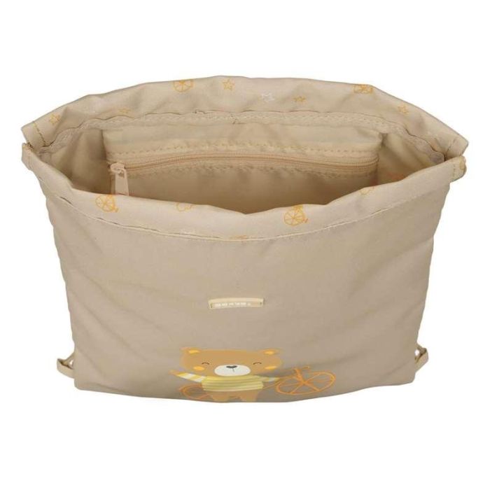 Bolsa Mochila con Cuerdas Safta Osito Beige 26 x 34 x 1 cm 3 Bolsa Mochila con Cuerdas Safta Osito Beige 26 x 34 x 1 cm 3