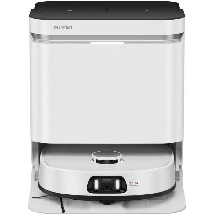 Eureka J15 Pro Ultra Robot Aspirador 16.200 Pa con Mopa Extensible FlexiMop Calentada a 75 °C Blanco