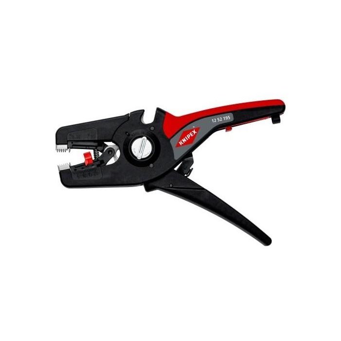 Knipex Alicate Abrazadera PreciStrip16 Automático para Cables AWG 6, Pelacables Negro/Rojo 190mm