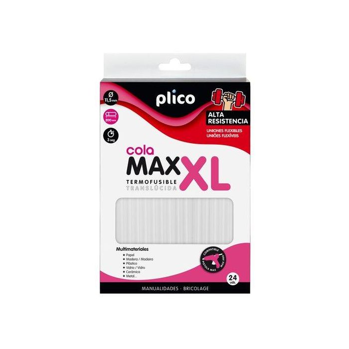 Cola Termofusible En Barra Plico Max-Xl Ø 11,5Mm X 200Mm Alta Resistencia Caja De 24
