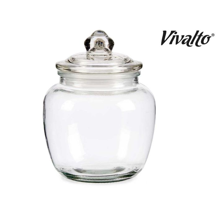 Vivalto Bote de Vidrio Hermético 1,4 L Transparente - Ideal para Alimentos - 14.5 x 18 x 14.5 cm (12 Unidades) 1 Vivalto Bote de Vidrio Hermético 1,4 L Transparente - Ideal para Alimentos - 14.5 x 18 x 14.5 cm (12 Unidades) 1
