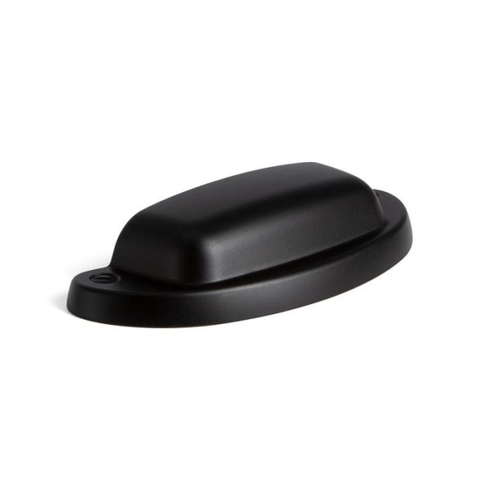 Viefe Tirador de Concha Petra de Zamak con Acabado Negro Mate, Distancia entre Agujeros 64mm Viefe Tirador de Concha Petra de Zamak con Acabado Negro Mate, Distancia entre Agujeros 64mm