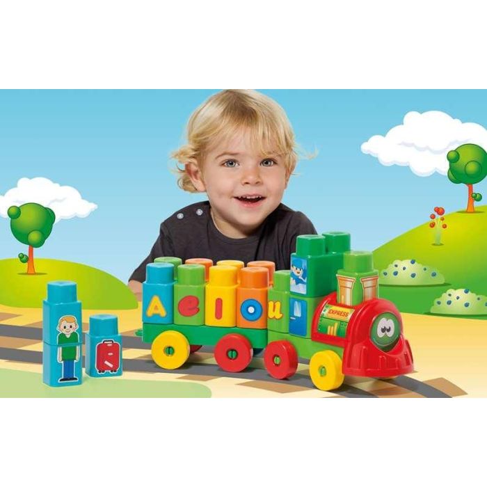 Tren de bloques y construccion 28 piezas 2 Tren de bloques y construccion 28 piezas 2