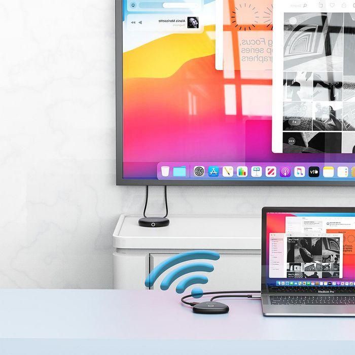 Verbatim WDA-02 Adaptador Inalámbrico USB-C con Hub, Transmisión Inalámbrica 4K para Pantallas y Conexión USB-A 3