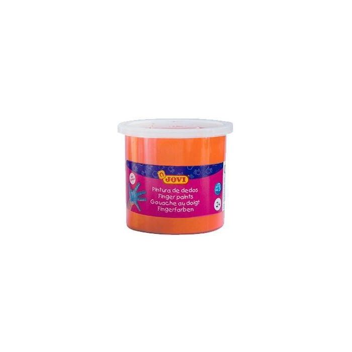 Jovi Estuche 5 Botes Pintura De Dedos 125 mL Naranja - Pintura Natural, Lavable y No Tóxica