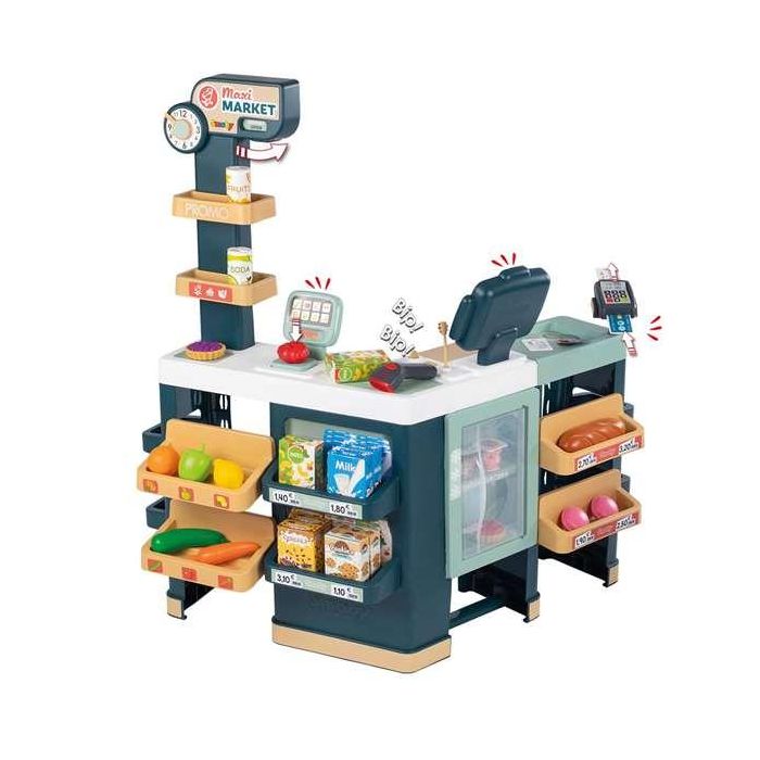 Supermercado maximarket con carrito, caja registradora y 50 accesorios. 89,60x80x59,60 cm 3 Supermercado maximarket con carrito, caja registradora y 50 accesorios. 89,60x80x59,60 cm 3