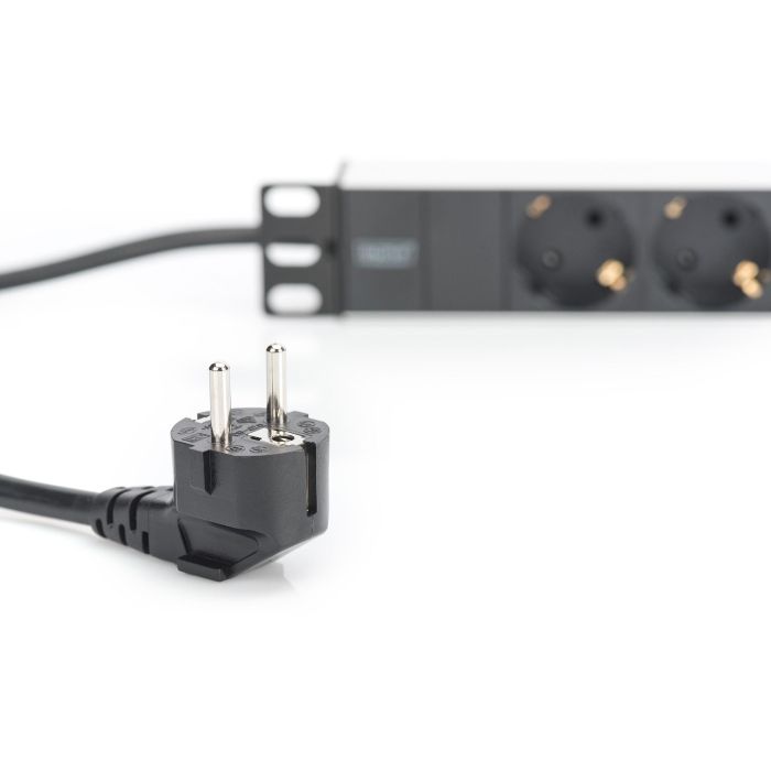 Digitus Regleta Enchufes 1HE, 3 Tomas Tipo F con Interruptor, Perfil Aluminio, Cable 2m Negro, 250V 16A 5 Digitus Regleta Enchufes 1HE, 3 Tomas Tipo F con Interruptor, Perfil Aluminio, Cable 2m Negro, 250V 16A 5