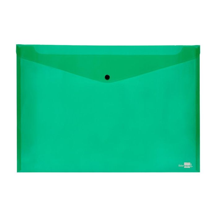 Carpeta Liderpapel Dossier Broche 44243 Polipropileno Din A3 Verde Translucido 10 unidades 2