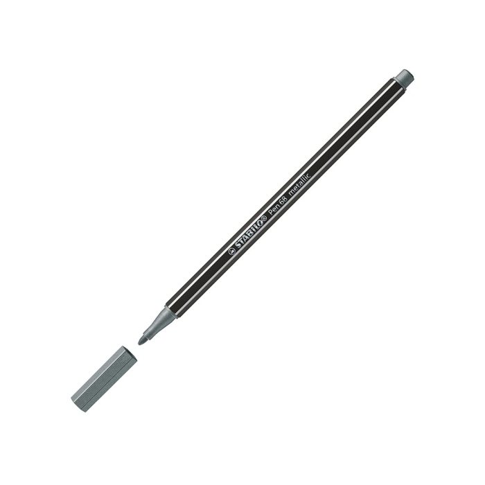 Stabilo Rotulador Pen 68 Metallic Plata Caja 10 Unidades 2