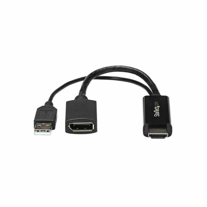 Adaptador DisplayPort a HDMI Startech HD2DP Negro 4K 3 Adaptador DisplayPort a HDMI Startech HD2DP Negro 4K 3