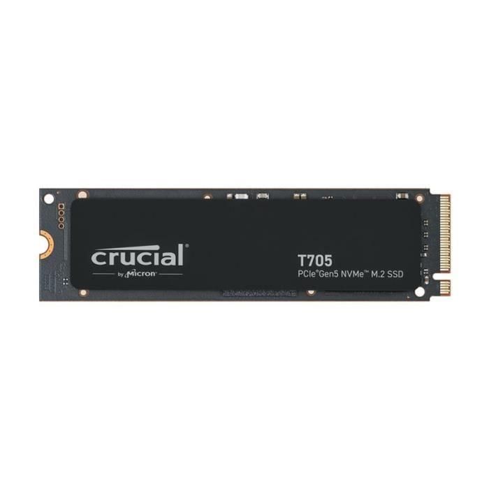 SSD interno para juegos - CRUCIAL - T705 SSD 2TB PCIe Gen5 NVMe M.2 (2024) - Compatibilidad con versiones anteriores PCIe 3.0 y 4.0 - CT2000T705SSD3 2 SSD interno para juegos - CRUCIAL - T705 SSD 2TB PCIe Gen5 NVMe M.2 (2024) - Compatibilidad con versiones anteriores PCIe 3.0 y 4.0 - CT2000T705SSD3 2