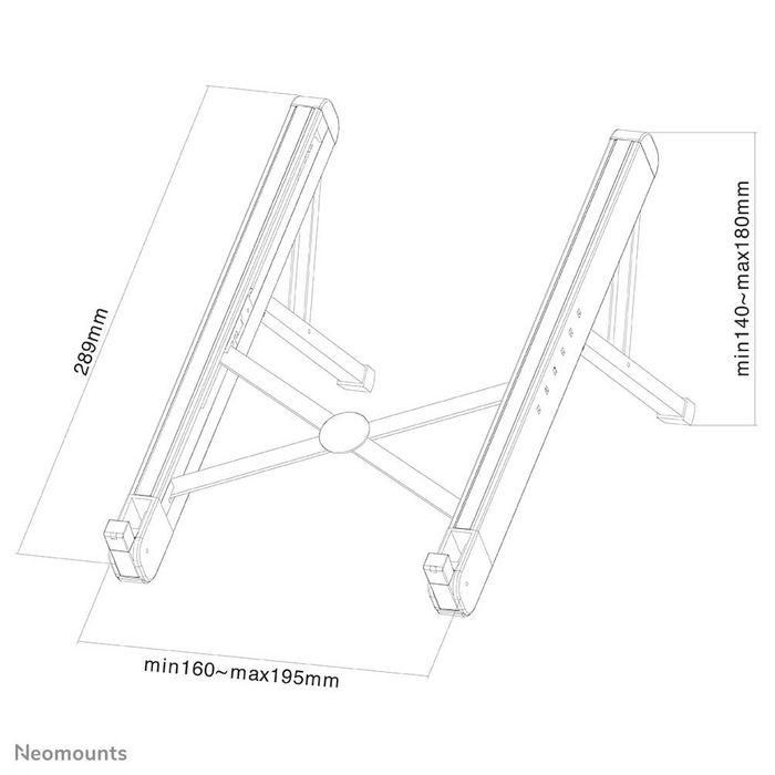 Neomounts NSLS010 - Soporte Plegable Universal para Portátiles 11-17" hasta 5 kg con 6 Posiciones de Altura, Compacto - Plata 17