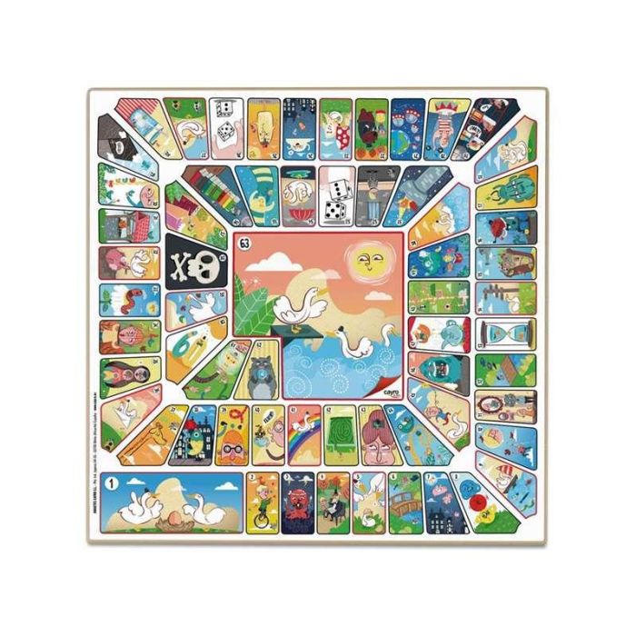 Tablero parchis - oca madera 33x33 cm 1 Tablero parchis - oca madera 33x33 cm 1