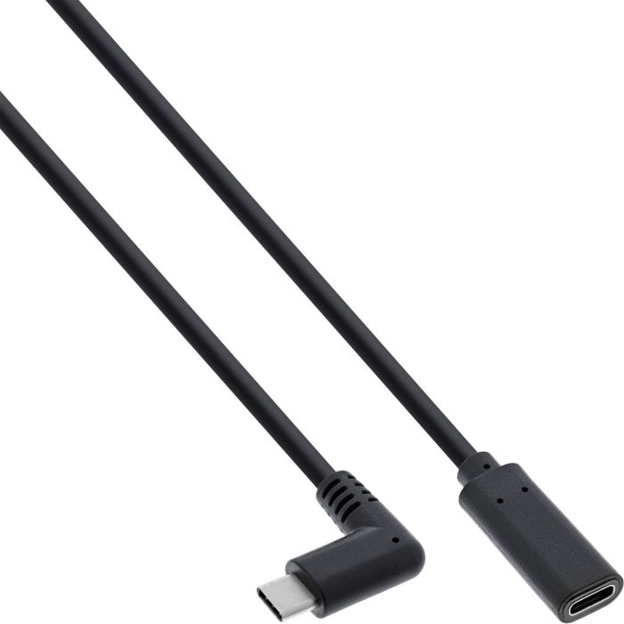 USB 3.2 Kabel - USB Typ-C Stecker gewinkelt auf Buchse - schwarz - 1m (35781) 0 USB 3.2 Kabel - USB Typ-C Stecker gewinkelt auf Buchse - schwarz - 1m (35781) 0