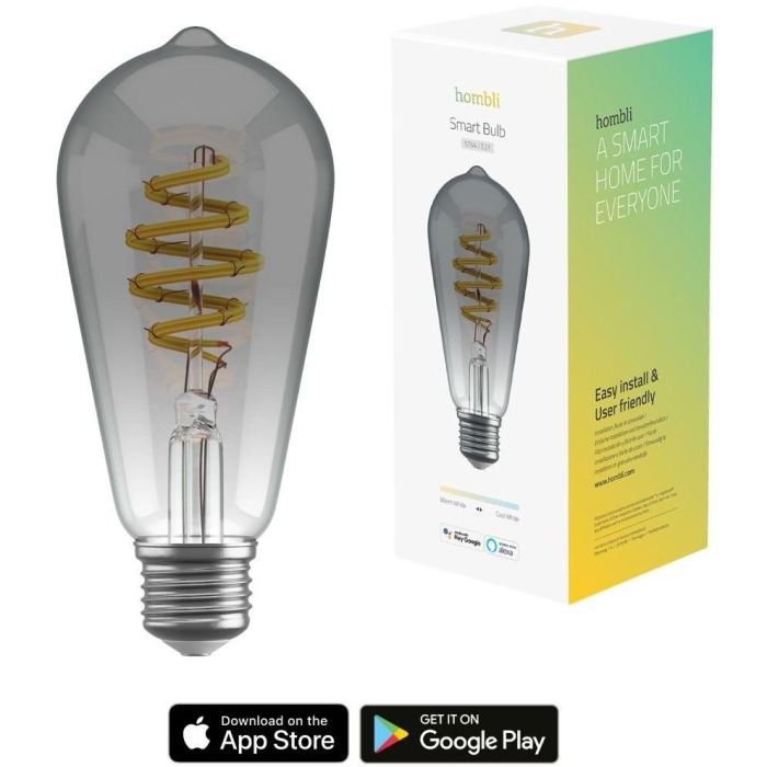 Hombli smarte Filament Glühbirne. ST64. E27. CCT. Smokey 1
