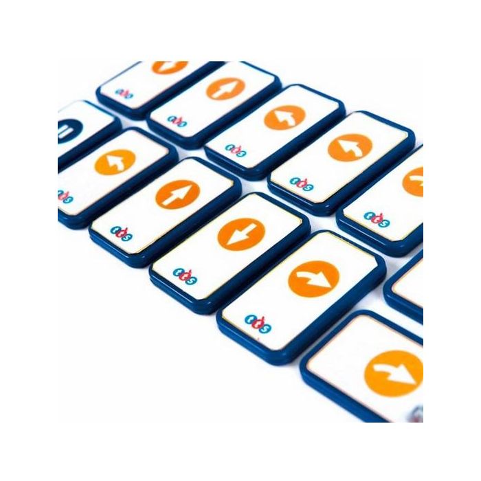 TTS - Pack de Extensión Tactiles de Programación Básica, para Blue-Bot y Rugged Robot, 25 Fichas de Comandos (6-8 Años)