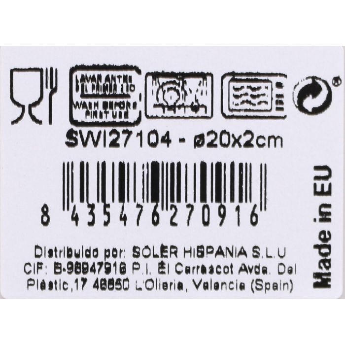 La Mediterranea Fuente Redonda Swirl Nordic Ivory Brillo Ø20 cm (12 Unidades) 2