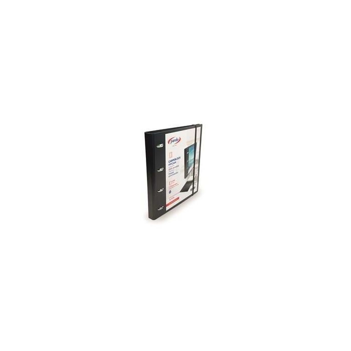 Pardo Carpeta Carpeblock personalizable de polipropileno foam con 4 anillas de 35mm, cierre de gomas y recambio A4 incluido, negro
