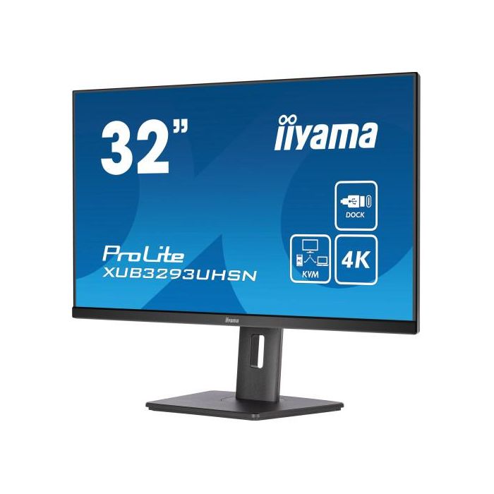 Monitor Iiyama 32" XUB3293UHSN-B5, Ips, 60Hz, 4 Ms, Hdmi, Usb, Usb-C, Displayport, Alt, Reg Alt, Giro, Incl 3 Monitor Iiyama 32" XUB3293UHSN-B5, Ips, 60Hz, 4 Ms, Hdmi, Usb, Usb-C, Displayport, Alt, Reg Alt, Giro, Incl 3