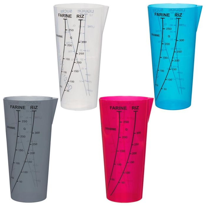 Lily Cook Vaso Medidor Translúcido con Pico Vertedor para Medir Ingredientes, Colores Surtidos, 8.5x8x16.2 cm 2