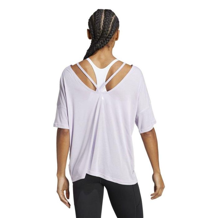 Camiseta de Manga Corta Mujer Adidas Yoga Studio Oversized Lila 46,5