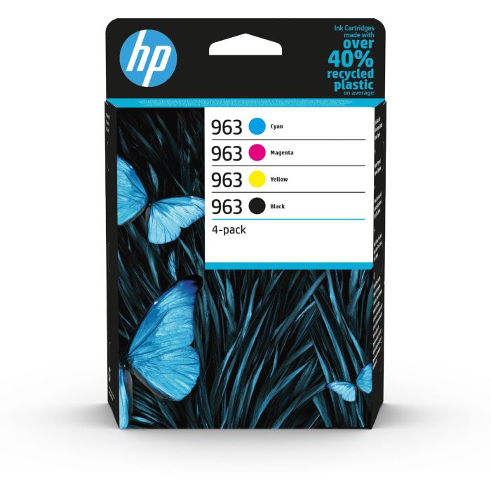 HP Cartuchos de Tinta Originales 963 Pack de 4, Bk, C, M, Y, Officejet Pro 9000 Series, Cuatricolor 0 HP Cartuchos de Tinta Originales 963 Pack de 4, Bk, C, M, Y, Officejet Pro 9000 Series, Cuatricolor 0