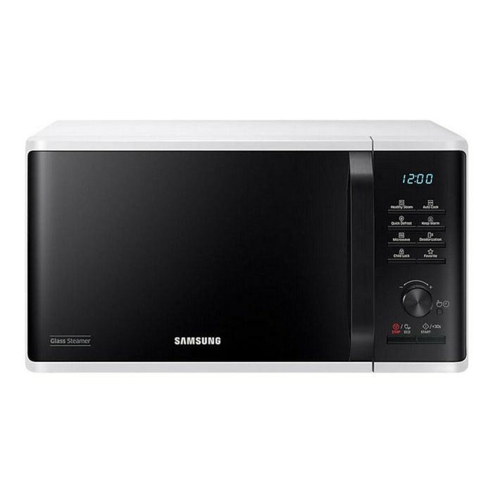 Samsung Microondas Solo 23L con Control Electrónico, Función Mantener Caliente, Descongelación Rápida y a Vapor, Blanco Samsung Microondas Solo 23L con Control Electrónico, Función Mantener Caliente, Descongelación Rápida y a Vapor, Blanco