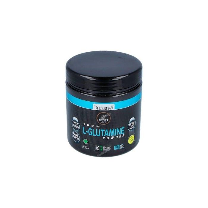 Sport Live L-Glutamina Kyowa sabor Limón 300g. Suplemento en polvo para deportistas. Promueve la recuperación muscular.