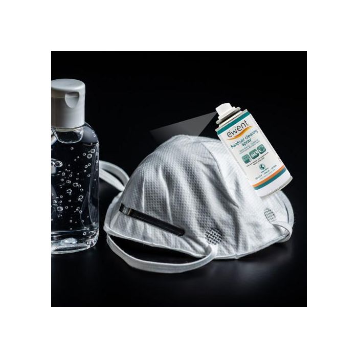 Ewent EW5676 Spray Desinfectante para Móviles, Mascarillas, Superficies, Etc. 400ml