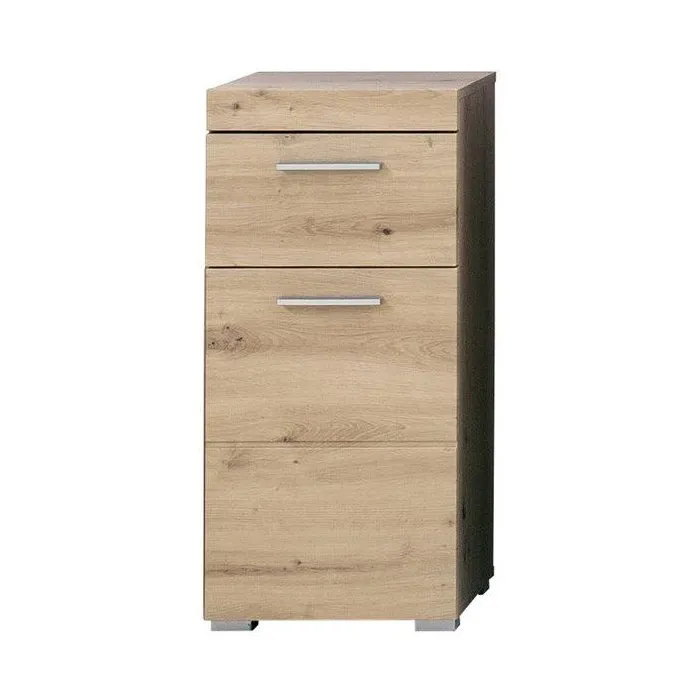 Trendteam Mueble Bajo de Baño AMANDA - 1 Puerta + 1 Cajón - Gris - L37 x P31 x H79 cm 2