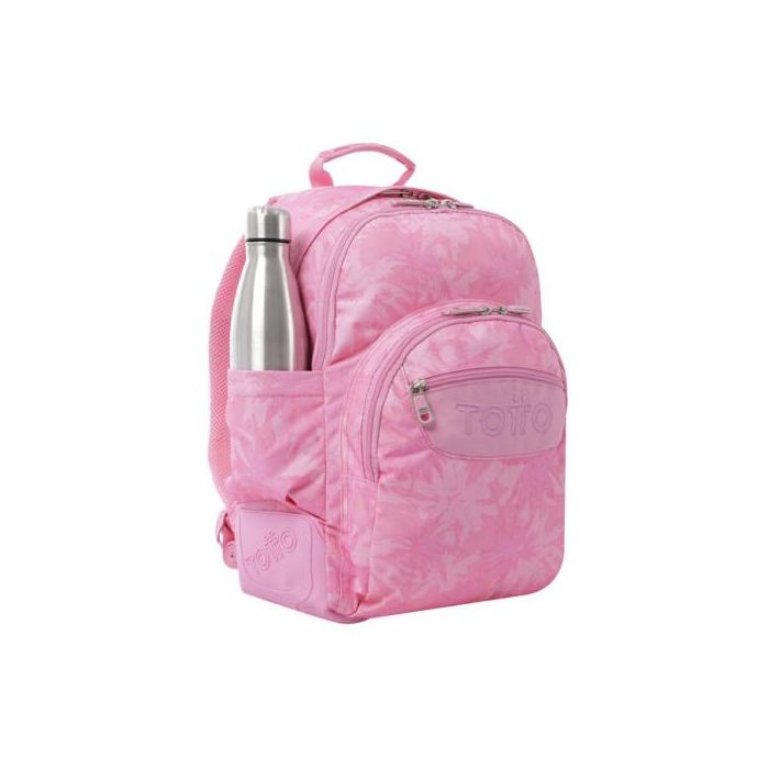 Totto Mochila Escolar Palmeras Rosas MA04ECO029-2210N-8IE, 20L, Neceser y Bolsa Incluida, Compartimento para Bolígrafos, Chica 3
