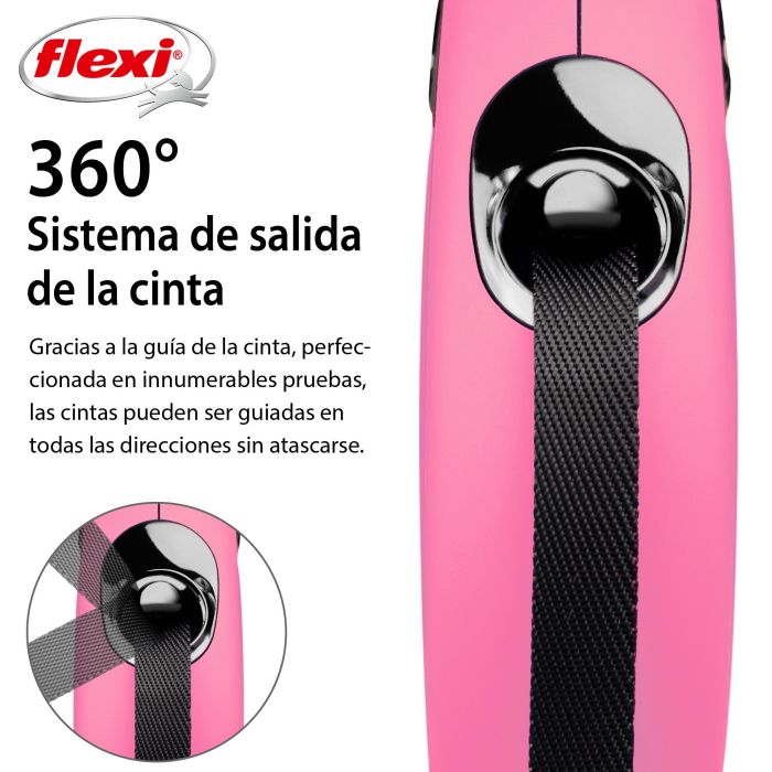 Flexi Correa New Classic Cinta Talla S 5 Metros Color Rosa 3 Flexi Correa New Classic Cinta Talla S 5 Metros Color Rosa 3