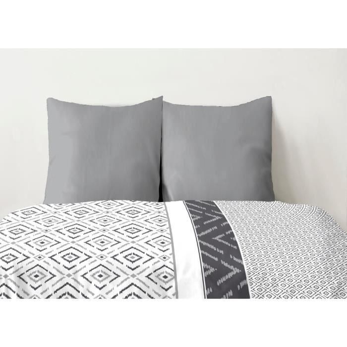 Juego de 2 fundas de almohada - HOME LINGE PASSION - 50 x 70 cm - Gris claro 1 Juego de 2 fundas de almohada - HOME LINGE PASSION - 50 x 70 cm - Gris claro 1